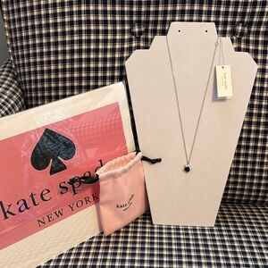 Kate Spade Silver Necklace with Dark Gem